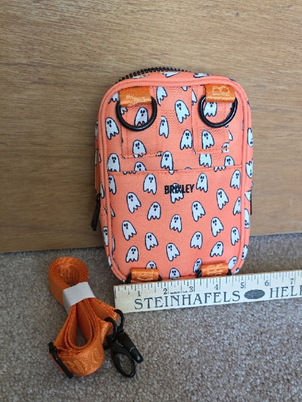 Ghost Print Crossbody Pouch - Orange - Picture 2 of 4